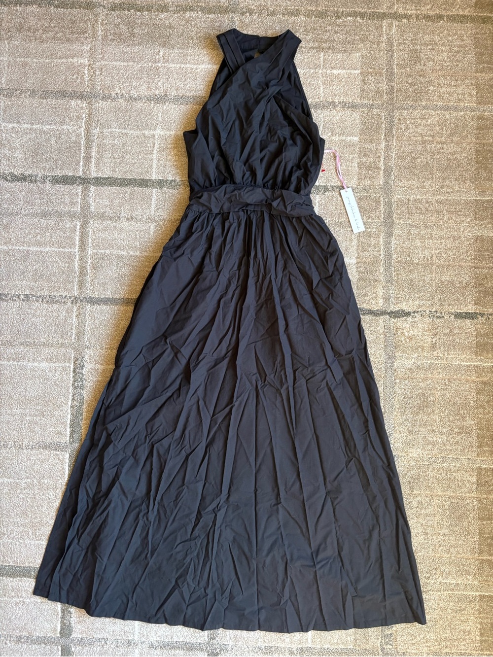 Young Fabulous & Broke YFB Black Halter Twist Maxi Dress Size Medium NWT